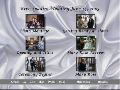 Menu screen. Each of your 30 chapters displays a photo and title. Included in all Signature investments.